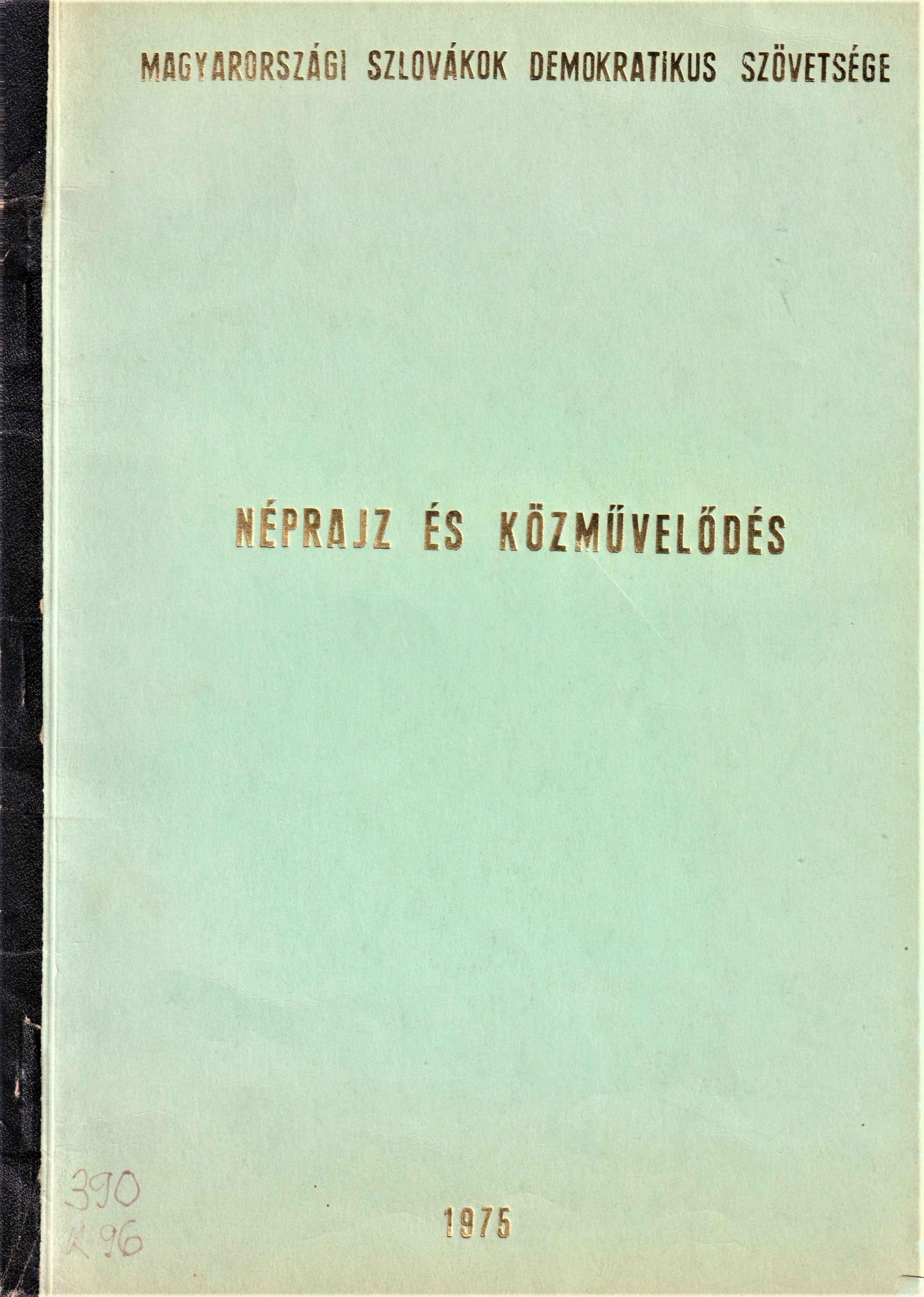 Néprajz és közművelődés