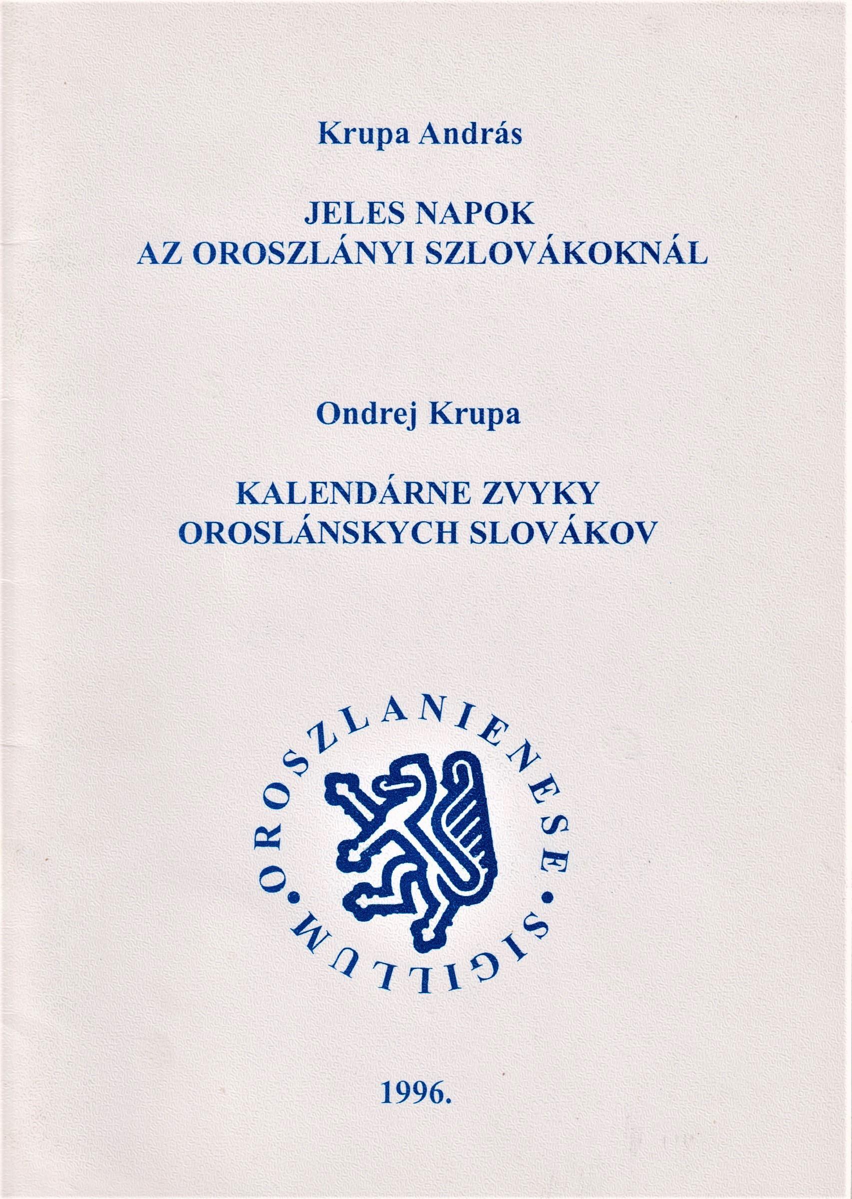 Jeles napok az oroszlányi szlovákoknál 