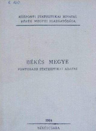 Békés megye fontosabb statisztikai adatai 1963