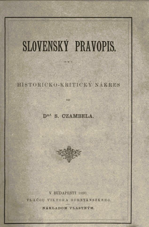 Slovenský pravopis. Historicko-kritický nákres