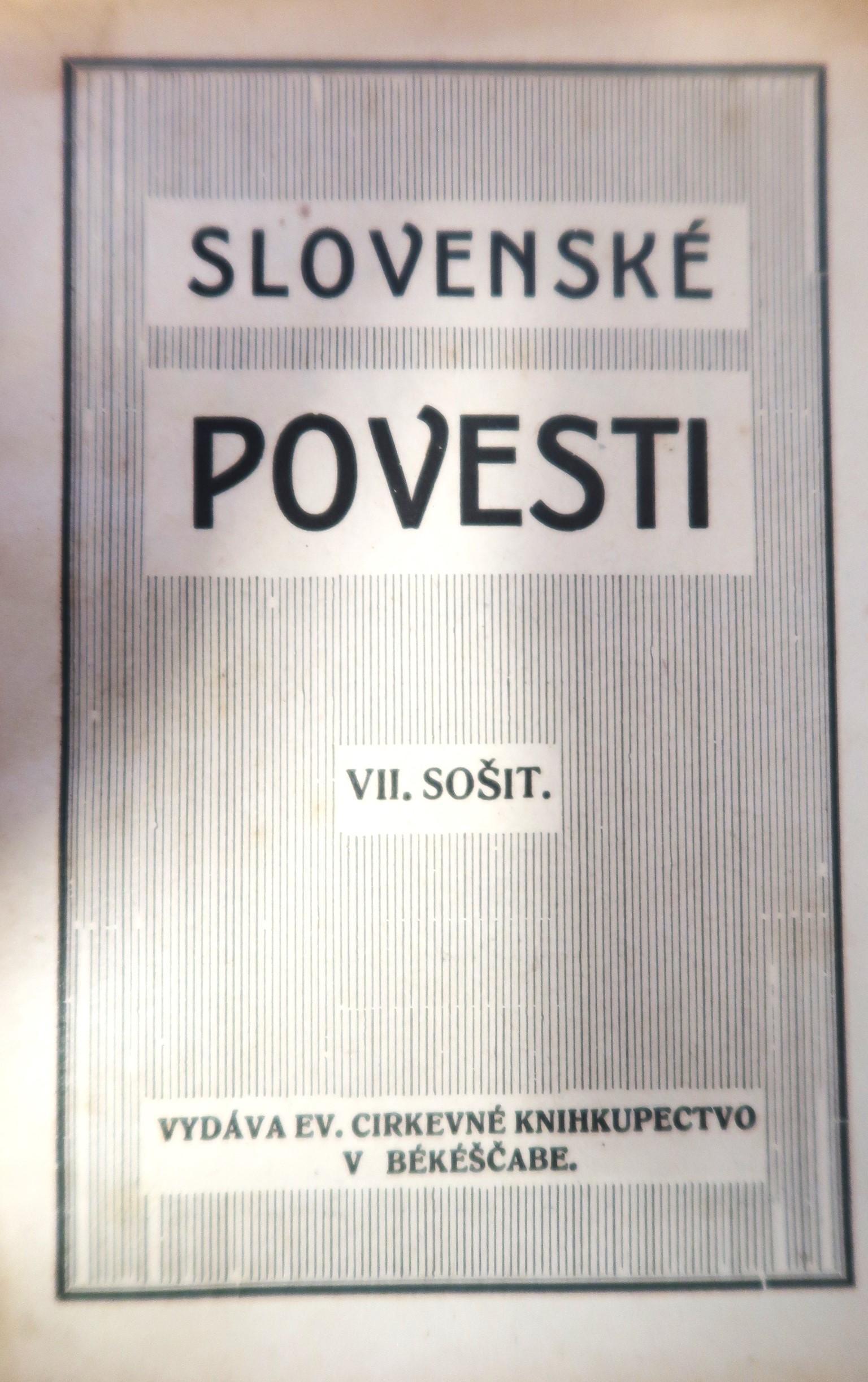 Slovenské povesti. VIII. sošit