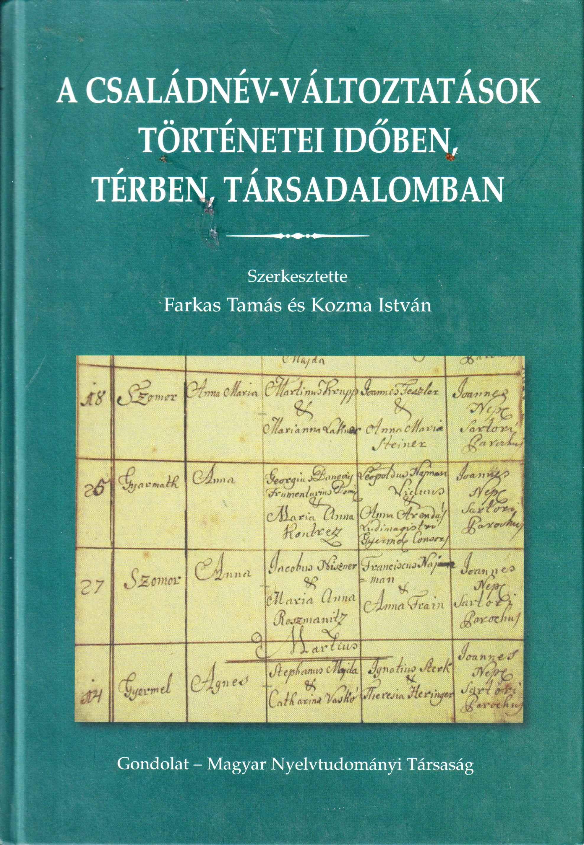 A családnév-változtatások történetei időben, térben, társadalomban