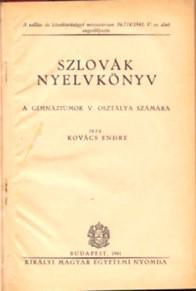 Szlovák nyelvkönyv a gimnáziumok V. oszt. számára 