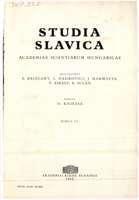 Hungaro - Slavica, 1997 : studia in honorem Stephani Nyomárkay ... 