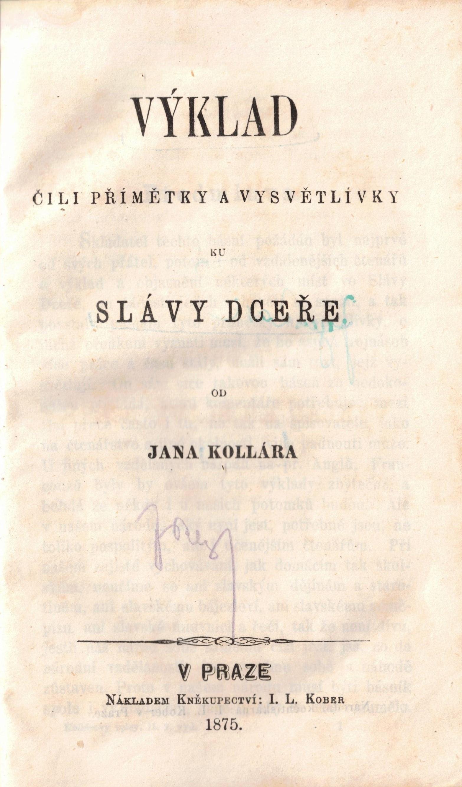 Výklad čili přimětky a vysvětlívky ku Slávy dceře