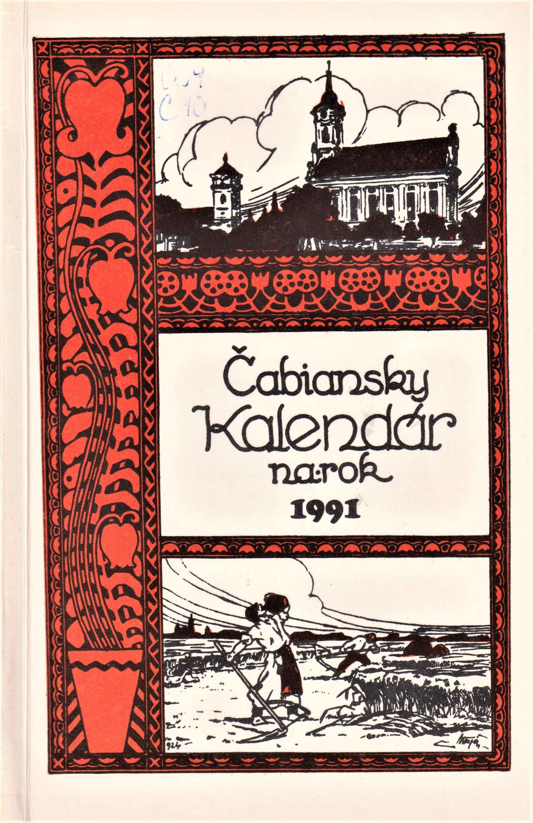 Čabiansky kalendár na rok 1992. Ročník tridsiaty