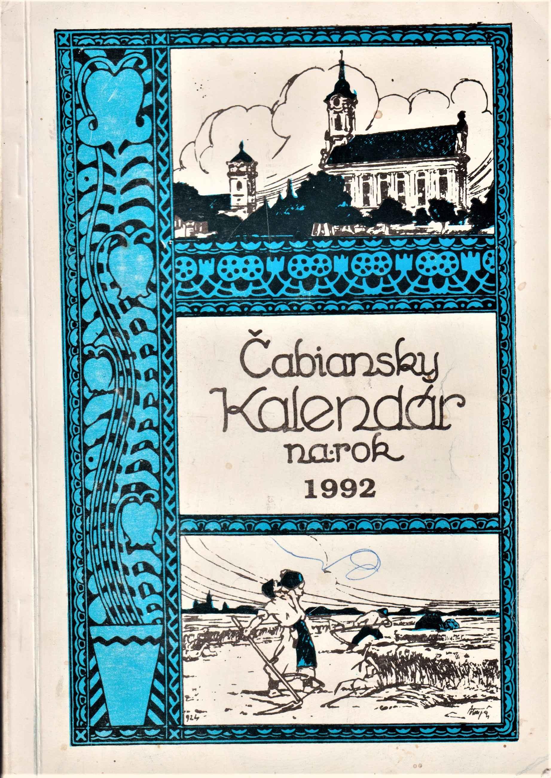 Čabiansky kalendár na rok 1993. Ročník tridsiaty prvý