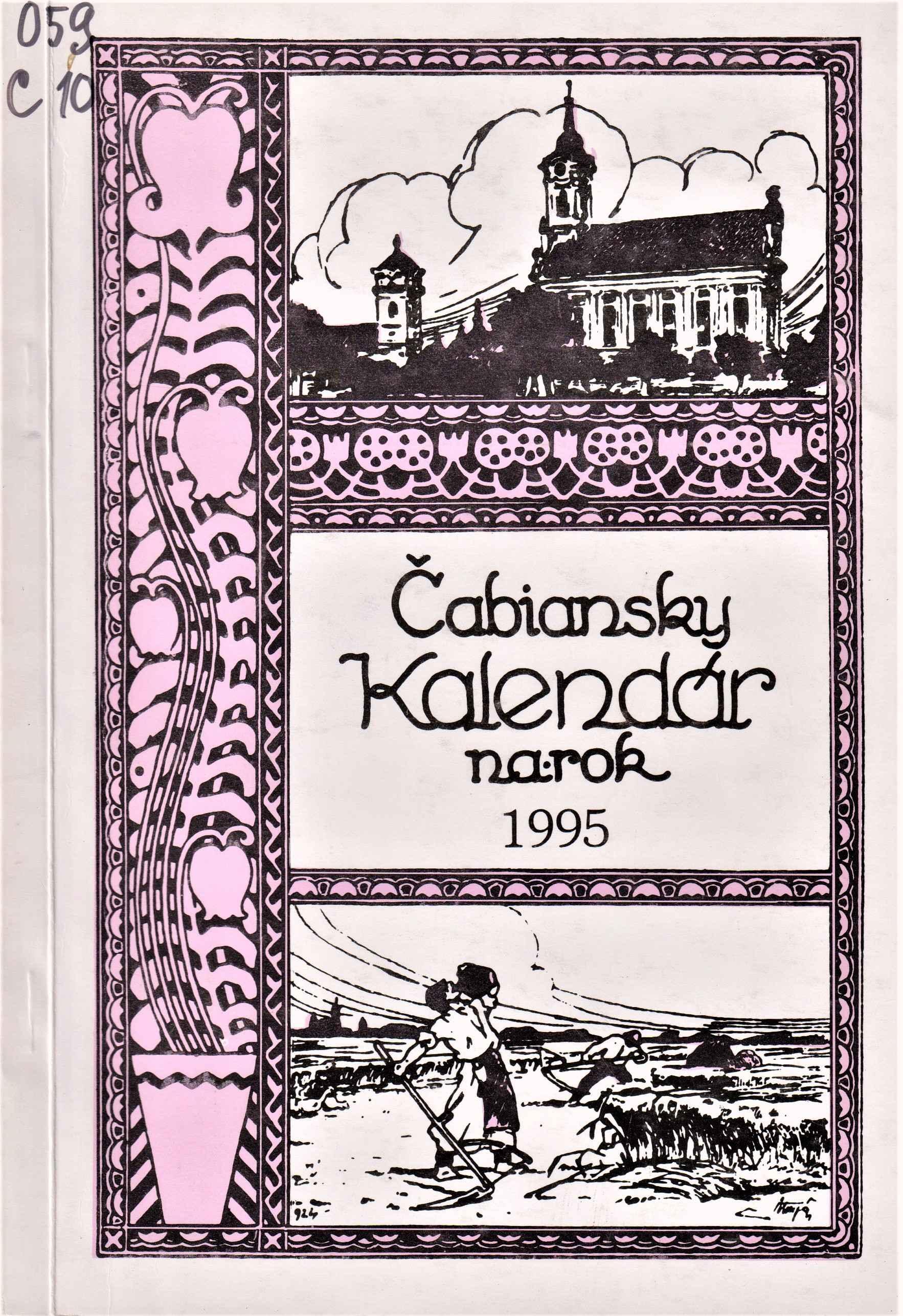 Čabiansky kalendár na rok 1996. Ročník tridsiaty štvrtý