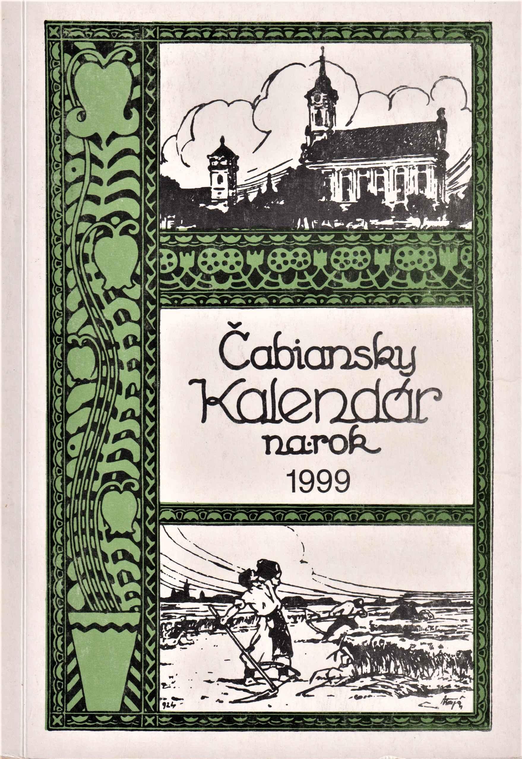Čabiansky kalendár na rok 2000. Ročník tridsiaty ôsmy