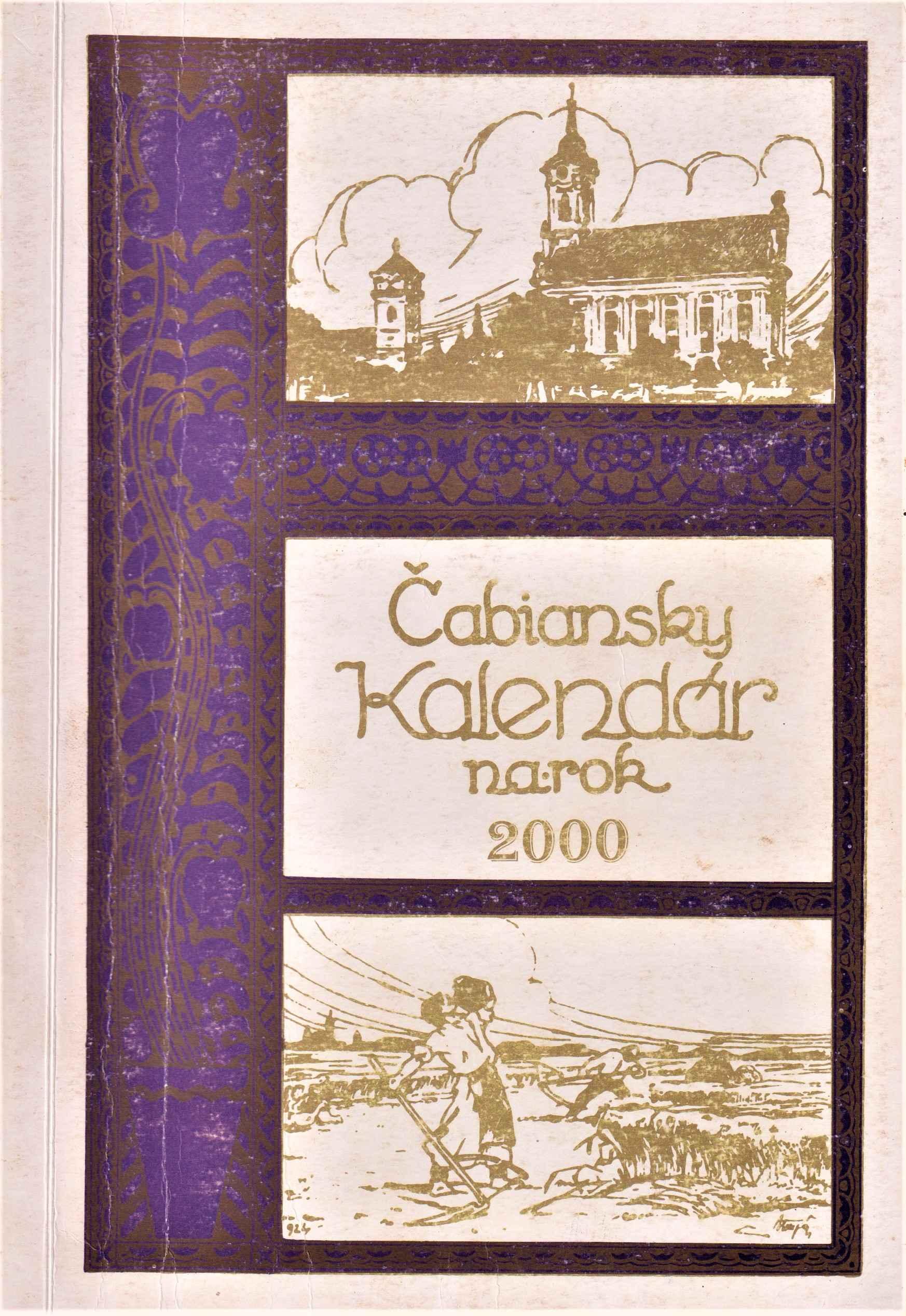 Čabiansky kalendár na rok 2001. Ročník tridsiaty deviaty