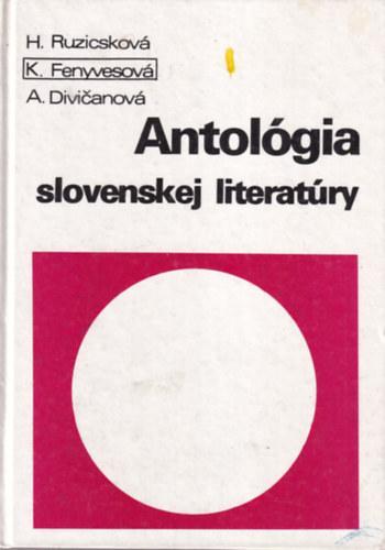Antológia slovenskej literatúry pre II.- IV. triedu gymnázií s vyučovacím jazykom slovenským