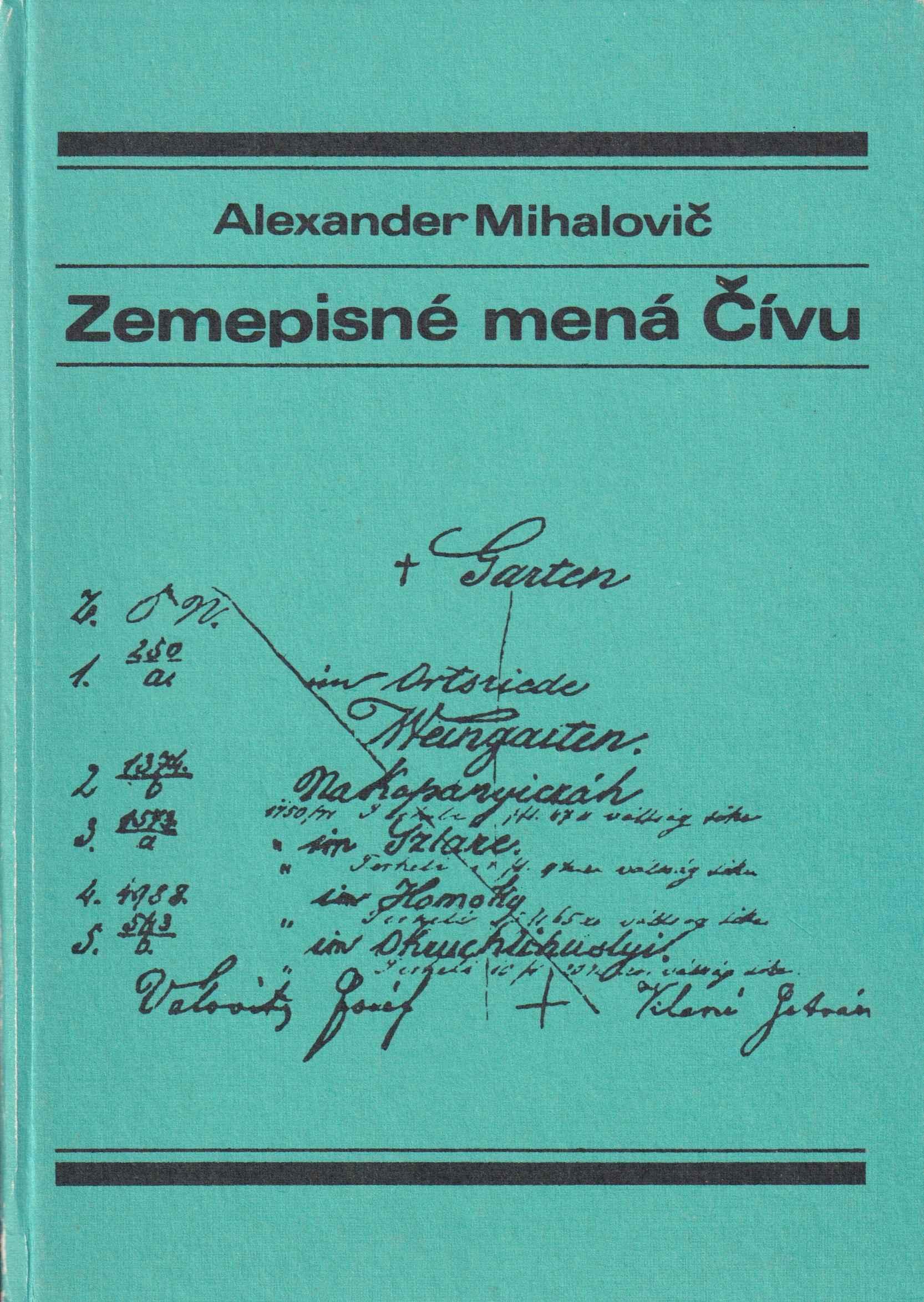 Zemepisné mená Čívu. (Jazykovedná štúdia)