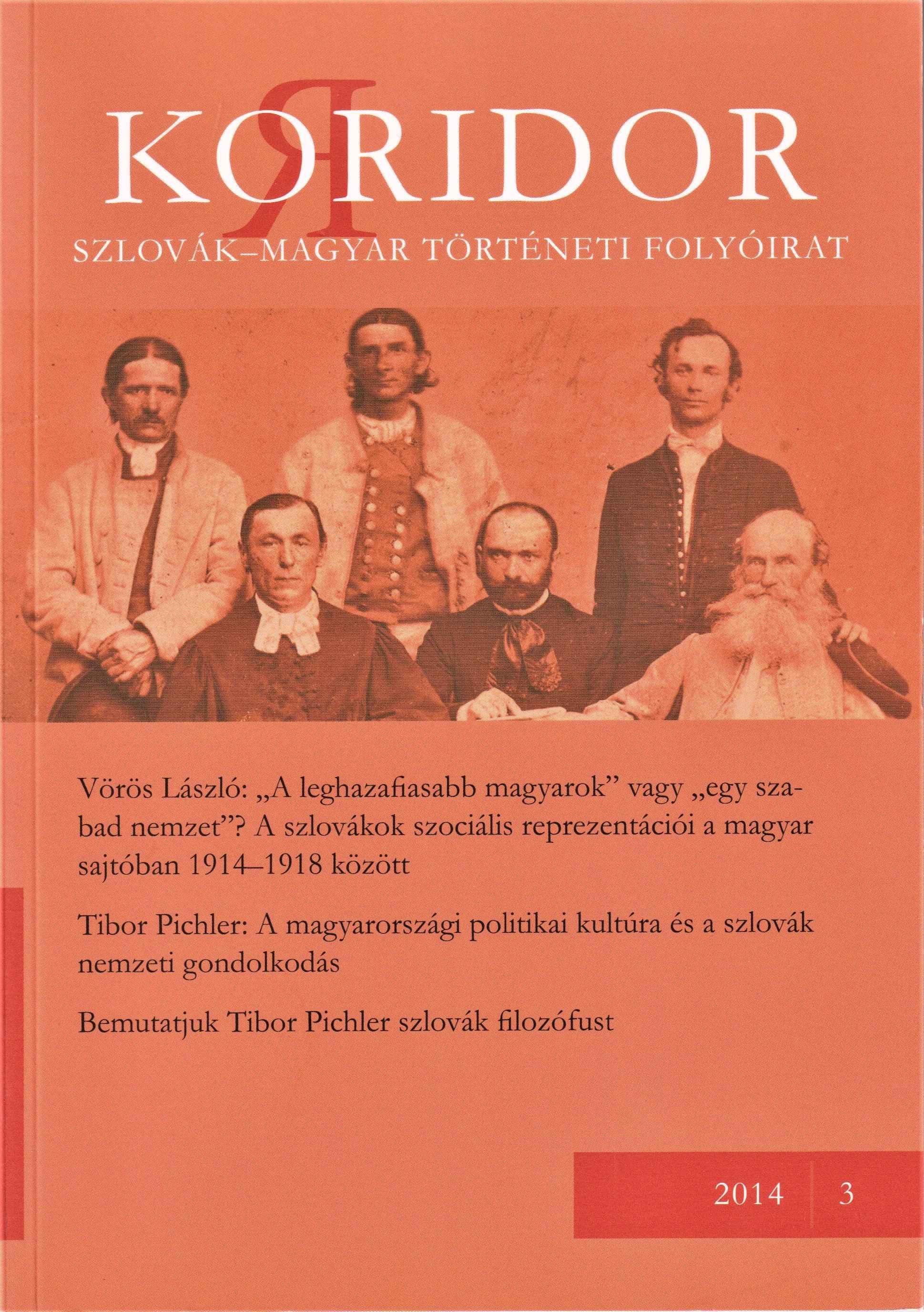 Kor/ridor. Slovensko-maďarský historický časopis. 2014/3