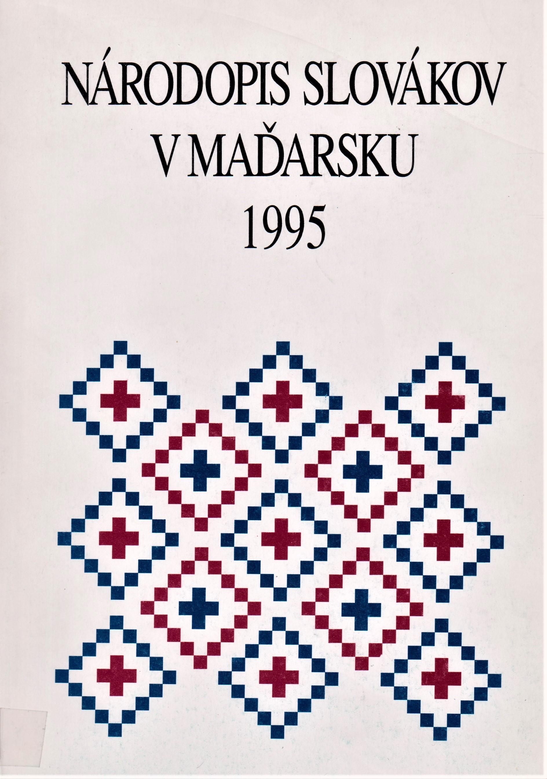 Národopis Slovákov v Maďarsku. (Štúdie) 11.