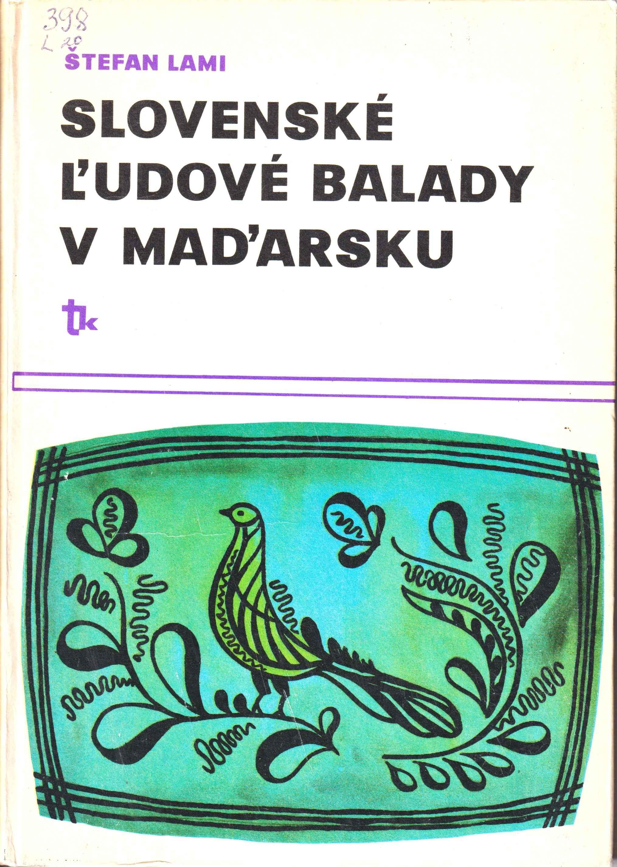 Slovenské ľudové balady v Maďarsku 